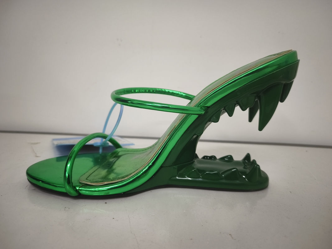 Slip On Type loại loại phụ nữ Pump Heels với lớp lót da vật liệu màu xanh lá cây
